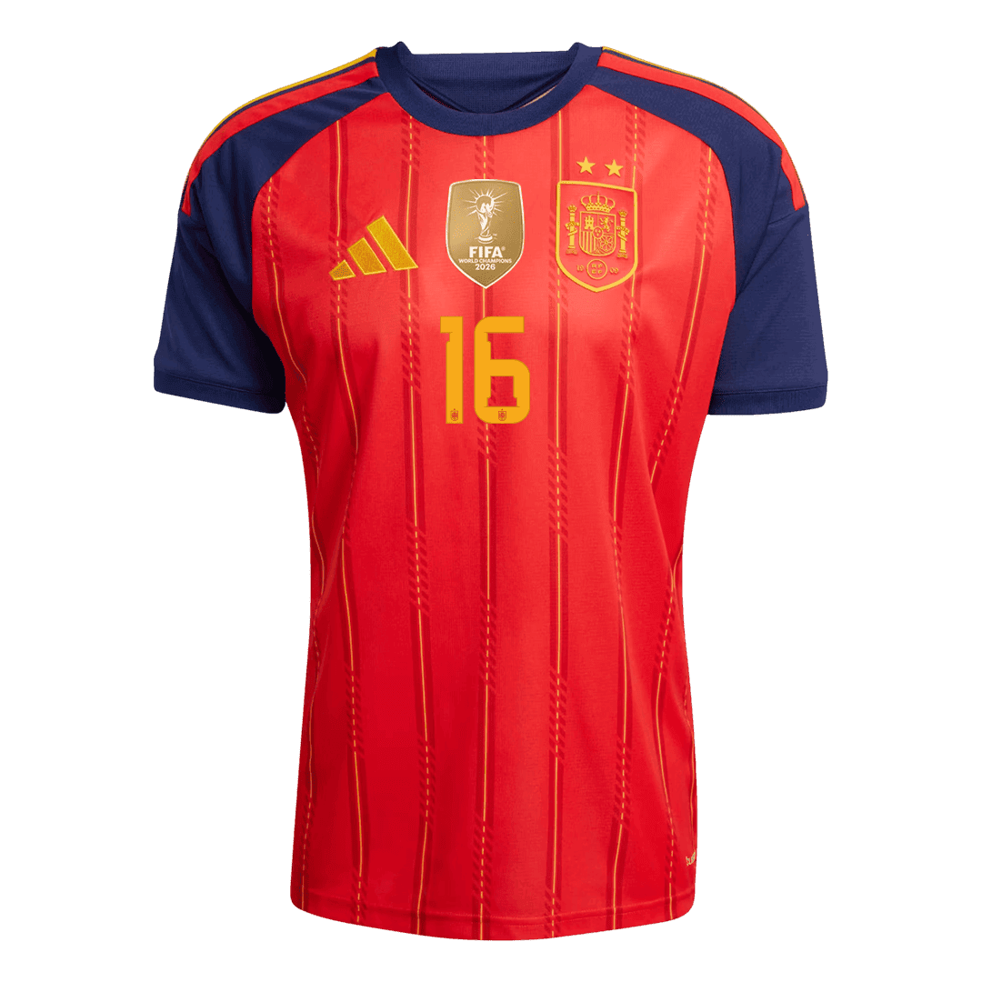 [Champion Edition] Spanien Hjemmebanetrøje VM 2026 – RODRIGO #16