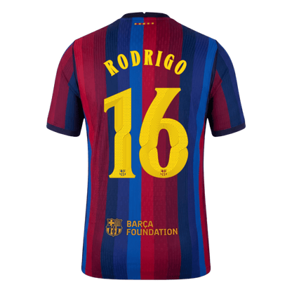 Barcelona Hjemmebanetrøje 2026/27 – RODRIGO #16 – UCL [Spillerversion]