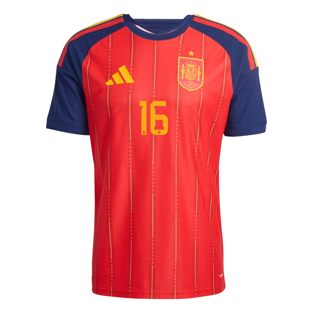 Spain World Cup Hjemmebanetrøje Spillerversion 2026 RODRIGO #16