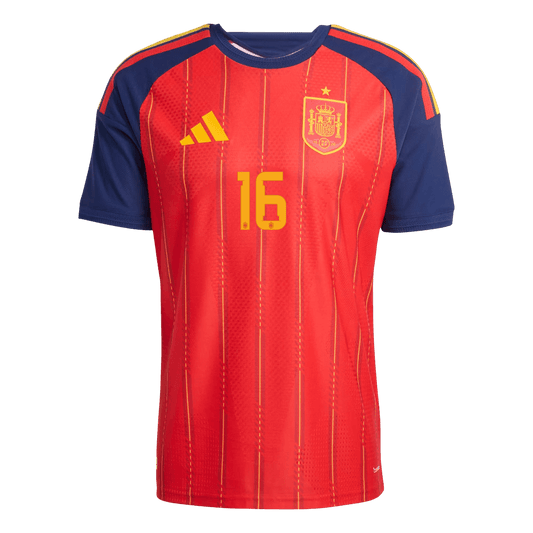 Spain World Cup Hjemmebanetrøje Spillerversion 2026 RODRIGO #16