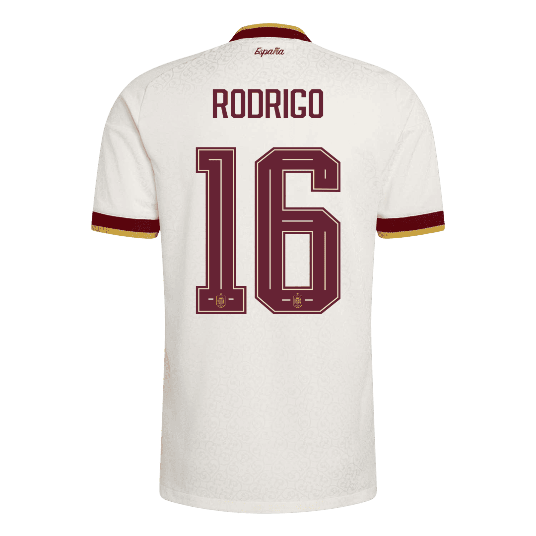 [Champion Edition] Spanien Udebanetrøje VM 2026 – RODRIGO #16 [Spillerversion]