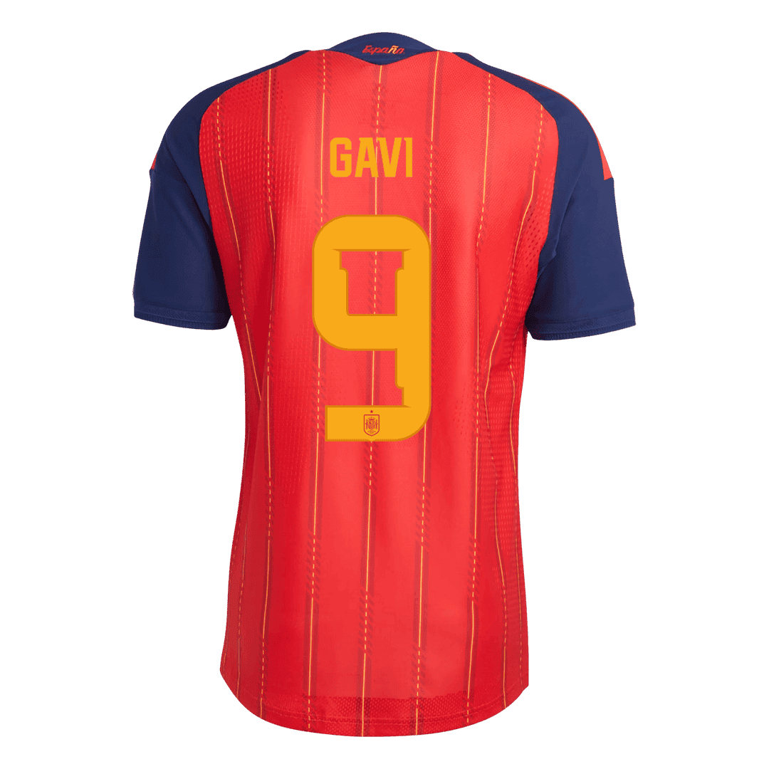 [Champion Edition] Spanien Hjemmebanetrøje VM 2026 – GAVI #9 [Spillerversion]