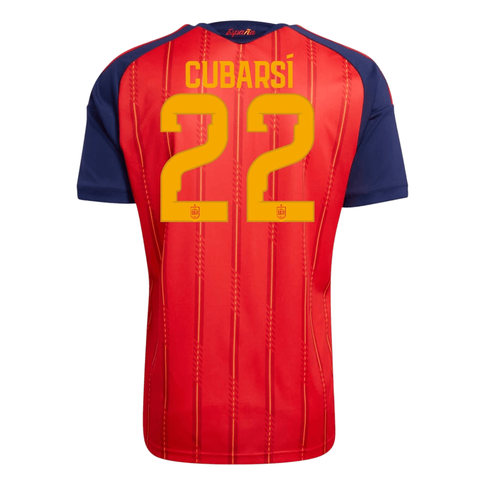 [Champion Edition] Spanien Hjemmebanetrøje VM 2026 – CUBARSÍ #22 [Spillerversion]