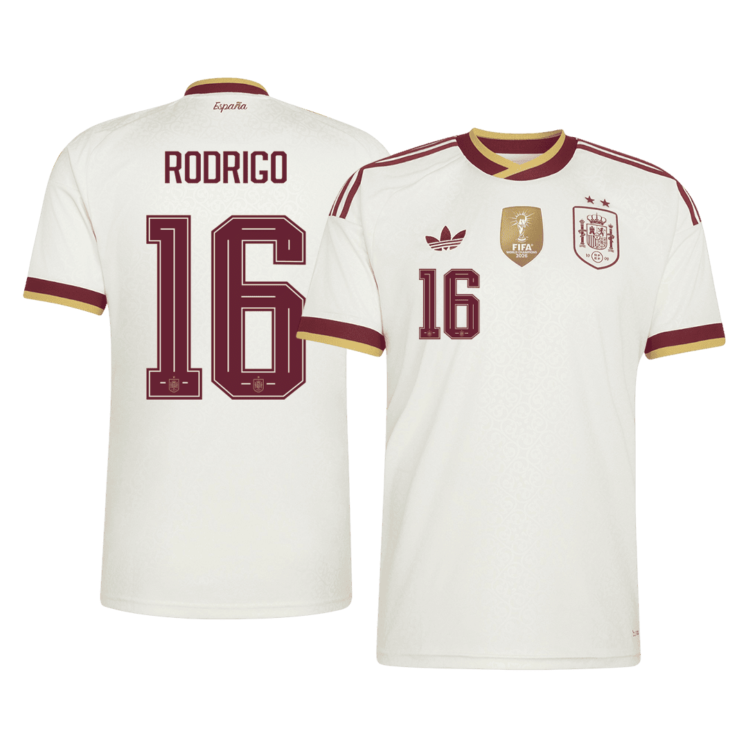 [Champion Edition] Spanien Udebanetrøje VM 2026 – RODRIGO #16