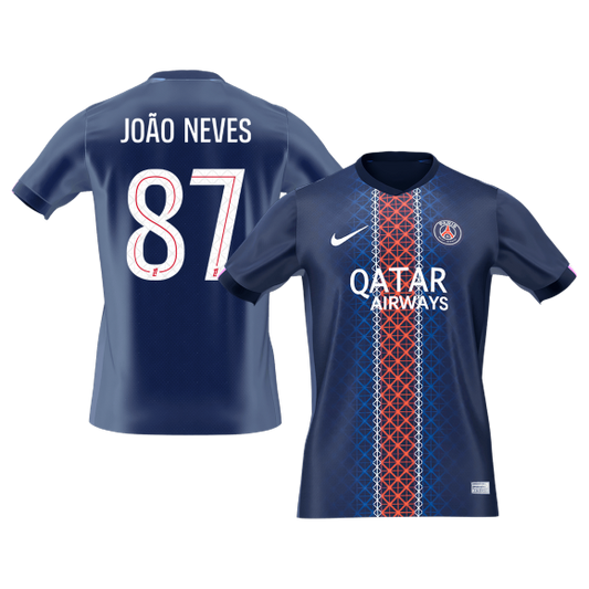 PSG Hjemmetrøje 2025/26 JOÃO NEVES #87 [PREMIUM]