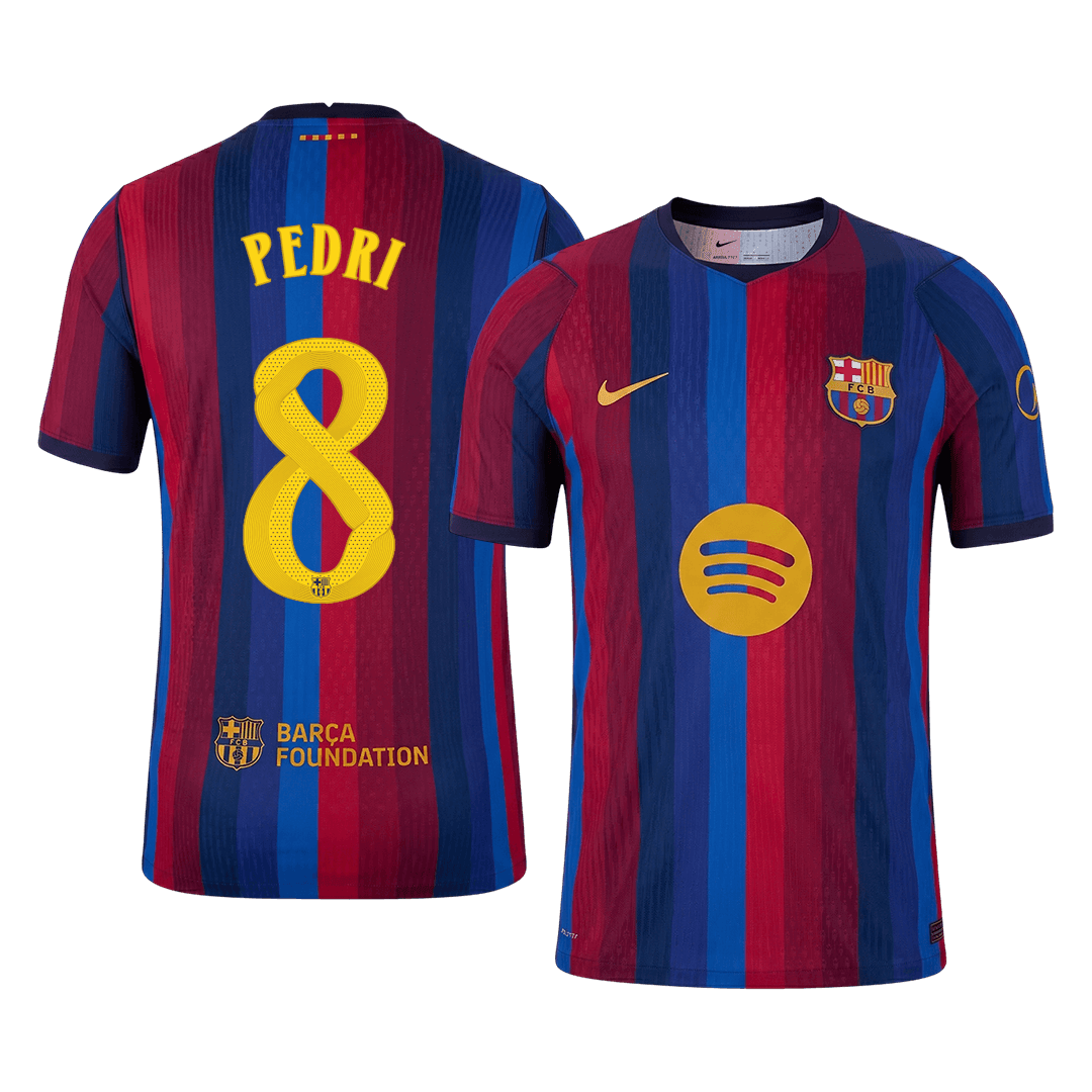 Barcelona Hjemmebanetrøje 2026/27 – PEDRI #8 – UCL [Spillerversion]