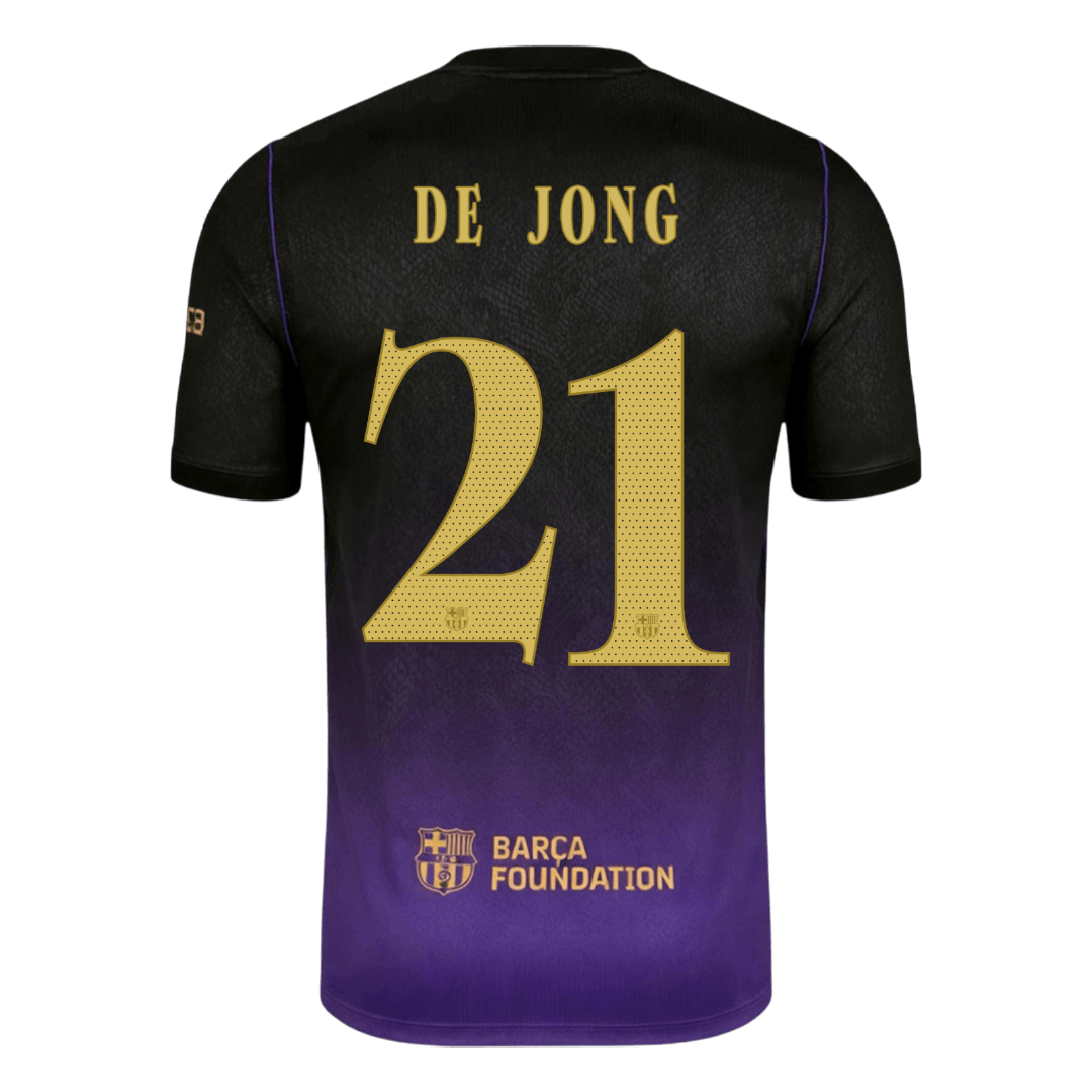 Barcelona Udebanetrøje 2026/27 – DE JONG #21 – UCL [Spillerversion]
