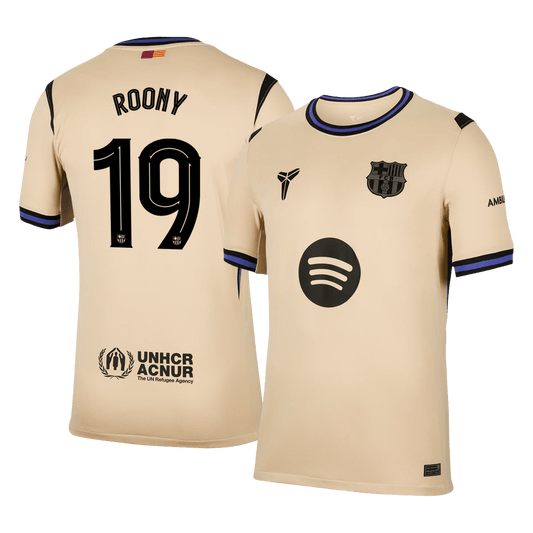 Barcelona Udebanetrøje 2025/26 UCL ROONY #19