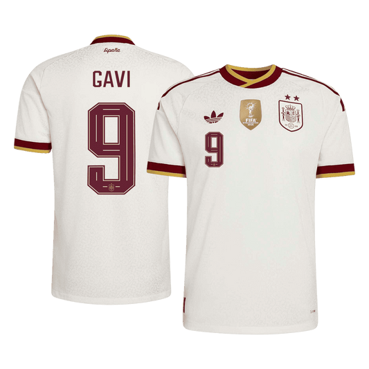 [Champion Edition] Spanien Udebanetrøje VM 2026 – GAVI #9 [Spillerversion]