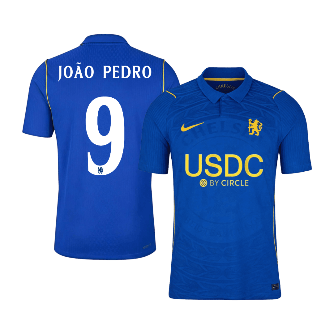 Chelsea Hjemmebanetrøje 2026/27 – JOÃO PEDRO #9 – UCL [Spillerversion]
