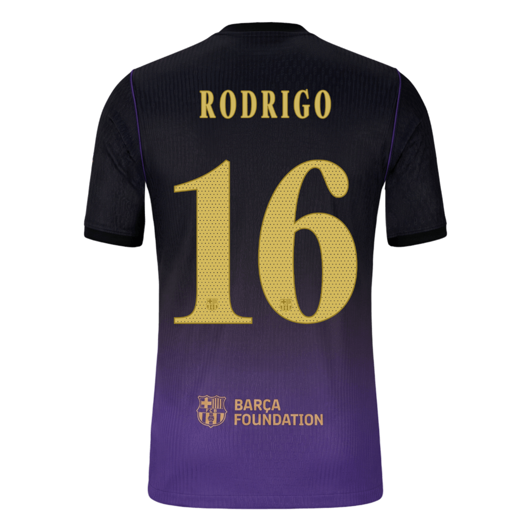 Barcelona Udebanetrøje 2026/27 – RODRIGO #16 – UCL [Spillerversion]