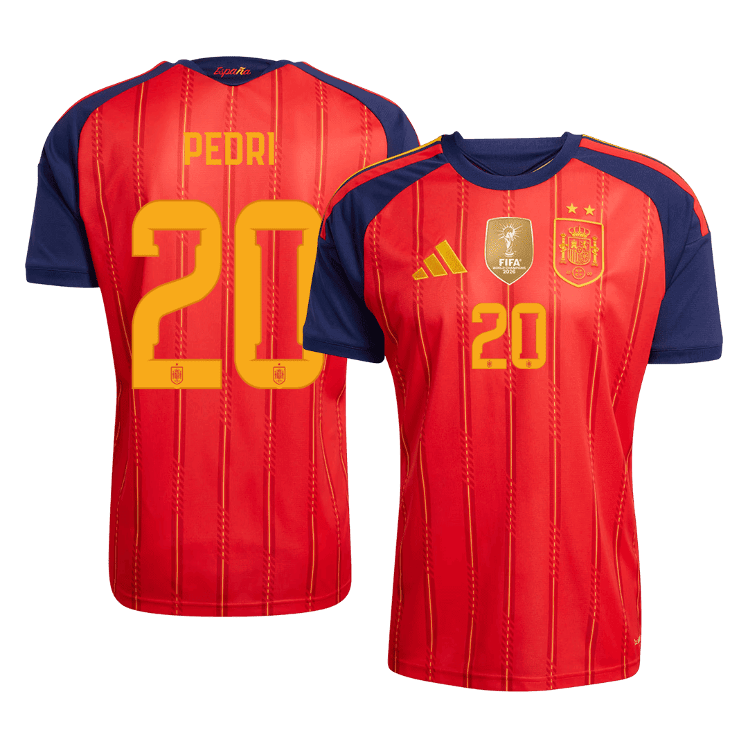 [Champion Edition] Spanien Hjemmebanetrøje VM 2026 – PEDRI #20