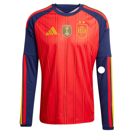 Spanien Hjemmebanetrøje Lange Ærmer VM 2026 – 2 Stjerner