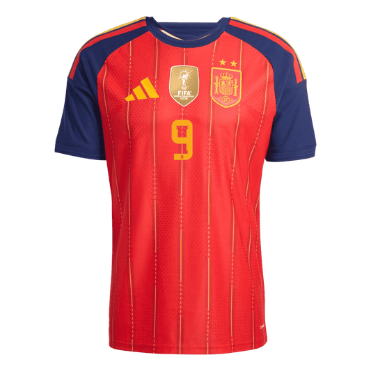 [Champion Edition] Spanien Hjemmebanetrøje VM 2026 – GAVI #9 [Spillerversion]