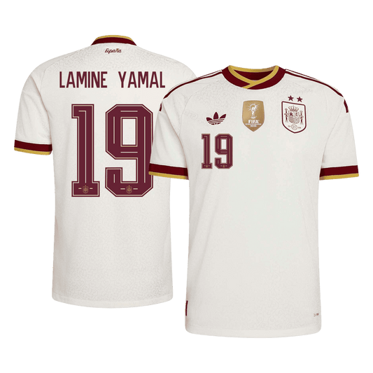 [Champion Edition] Spanien Udebanetrøje VM 2026 – LAMINE YAMAL #19 [Spillerversion]