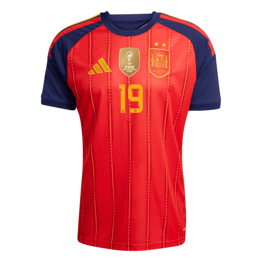 [Champion Edition] Spanien Hjemmebanetrøje VM 2026 – LAMINE YAMAL #19 [Spillerversion]