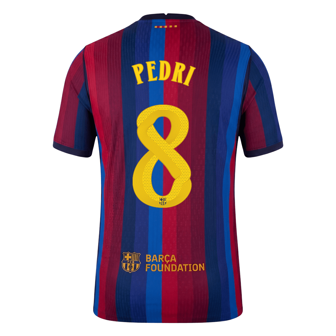 Barcelona Hjemmebanetrøje 2026/27 – PEDRI #8 – UCL [Spillerversion]