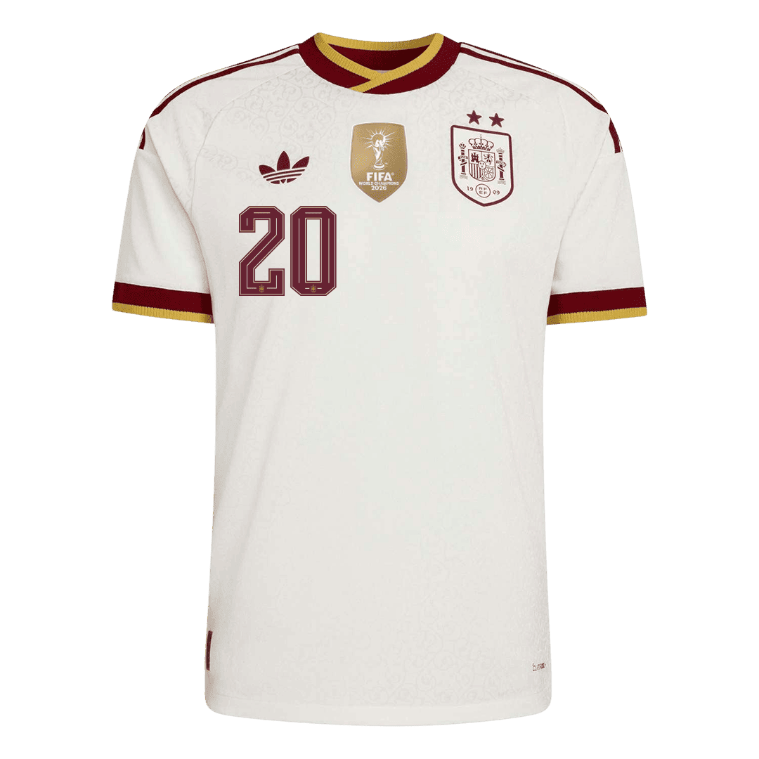 [Champion Edition] Spanien Udebanetrøje VM 2026 – PEDRI #20 [Spillerversion]