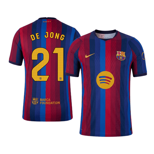 Barcelona Hjemmebanetrøje 2026/27 – DE JONG #21 [Spillerversion]