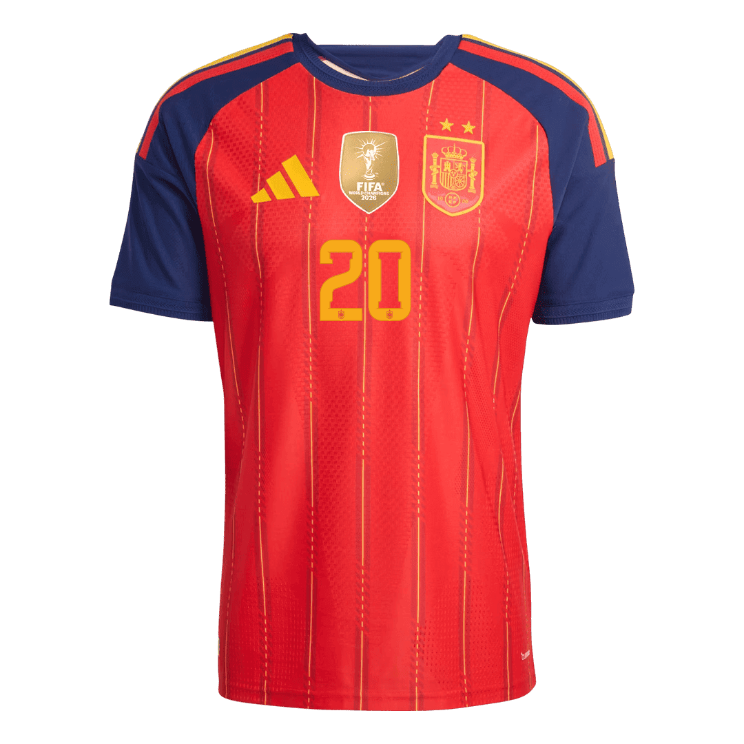 [Champion Edition] Spanien Hjemmebanetrøje VM 2026 – PEDRI #20 [Spillerversion]
