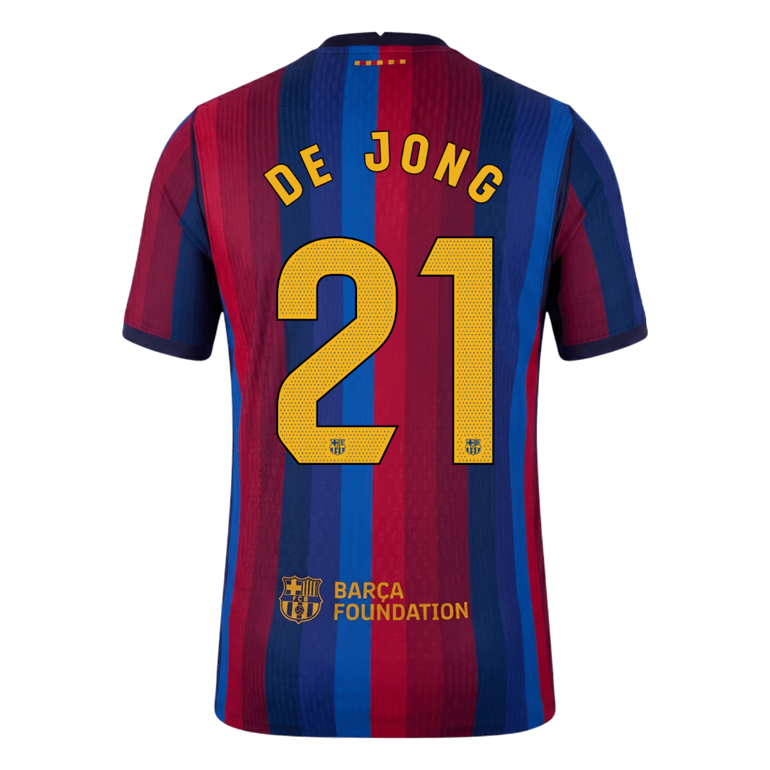 Barcelona Hjemmebanetrøje 2026/27 – DE JONG #21 [Spillerversion]