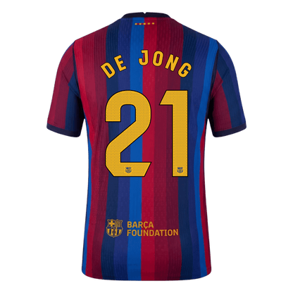 Barcelona Hjemmebanetrøje 2026/27 – DE JONG #21 [Spillerversion]